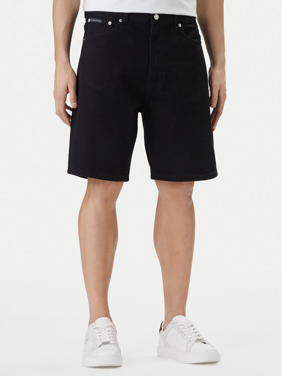 Calvin Klein Jeans Szorty jeansowe 90's LV04RF794G Czarny Slim Fit