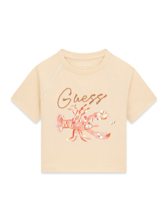 Guess T-Shirt J6GI08 K8HM4 Pomarańczowy jasny Regular Fit