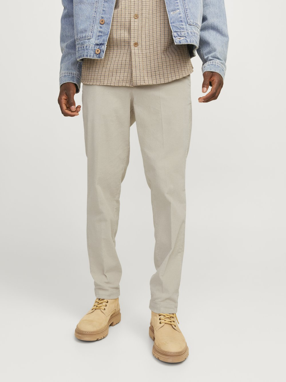 Jack & Jones Męskie chino sztruksowe - JPStace Mężczyźni Sztruks beżowy, 33-32