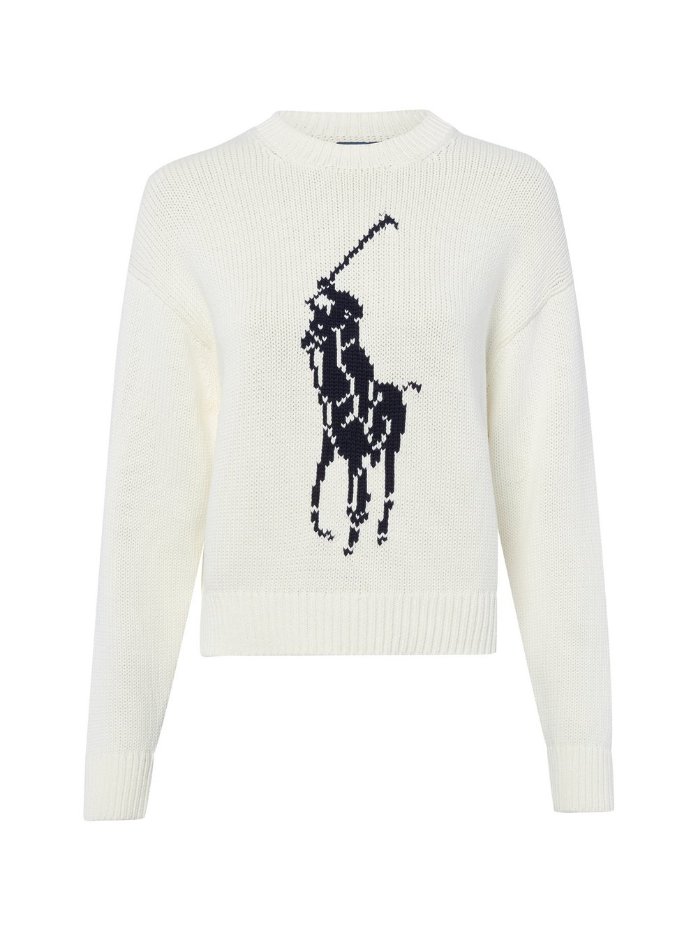 Polo Ralph Lauren Sweter damski z dzianiny Kobiety Bawełna biały, M