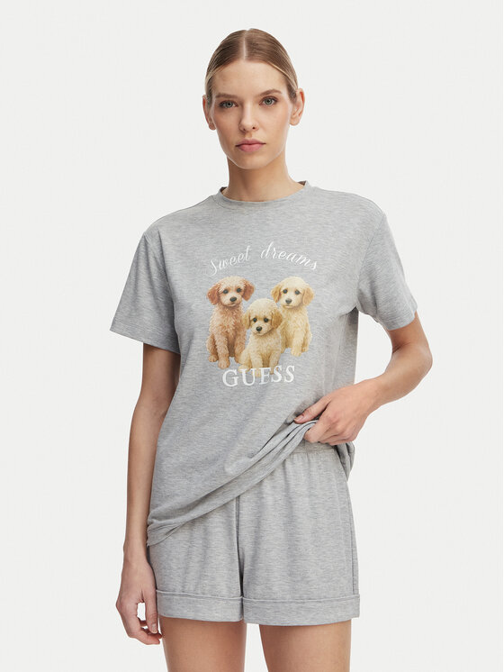 Guess Piżama O6GX05 KH110 Szary Relaxed Fit