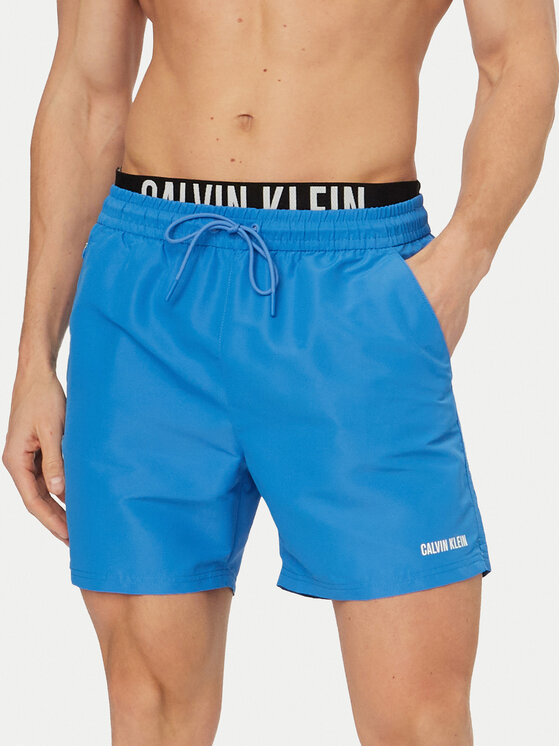 Calvin Klein Swimwear Szorty kąpielowe LV00N61015 Niebieski Regular Fit