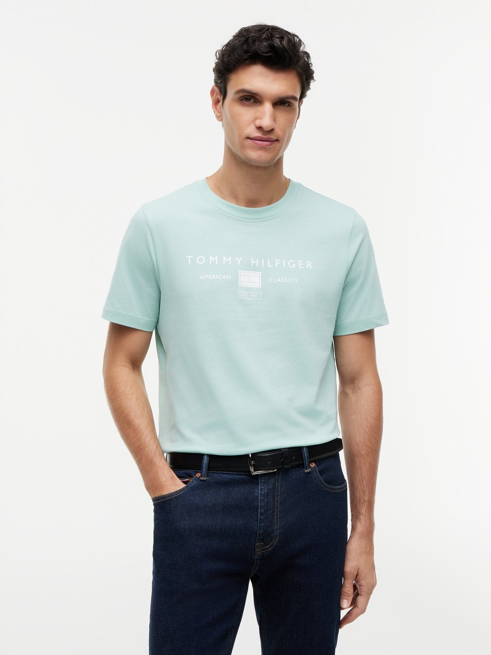 Tommy Hilfiger Koszulka męska Mężczyźni Bawełna zielony, XXL