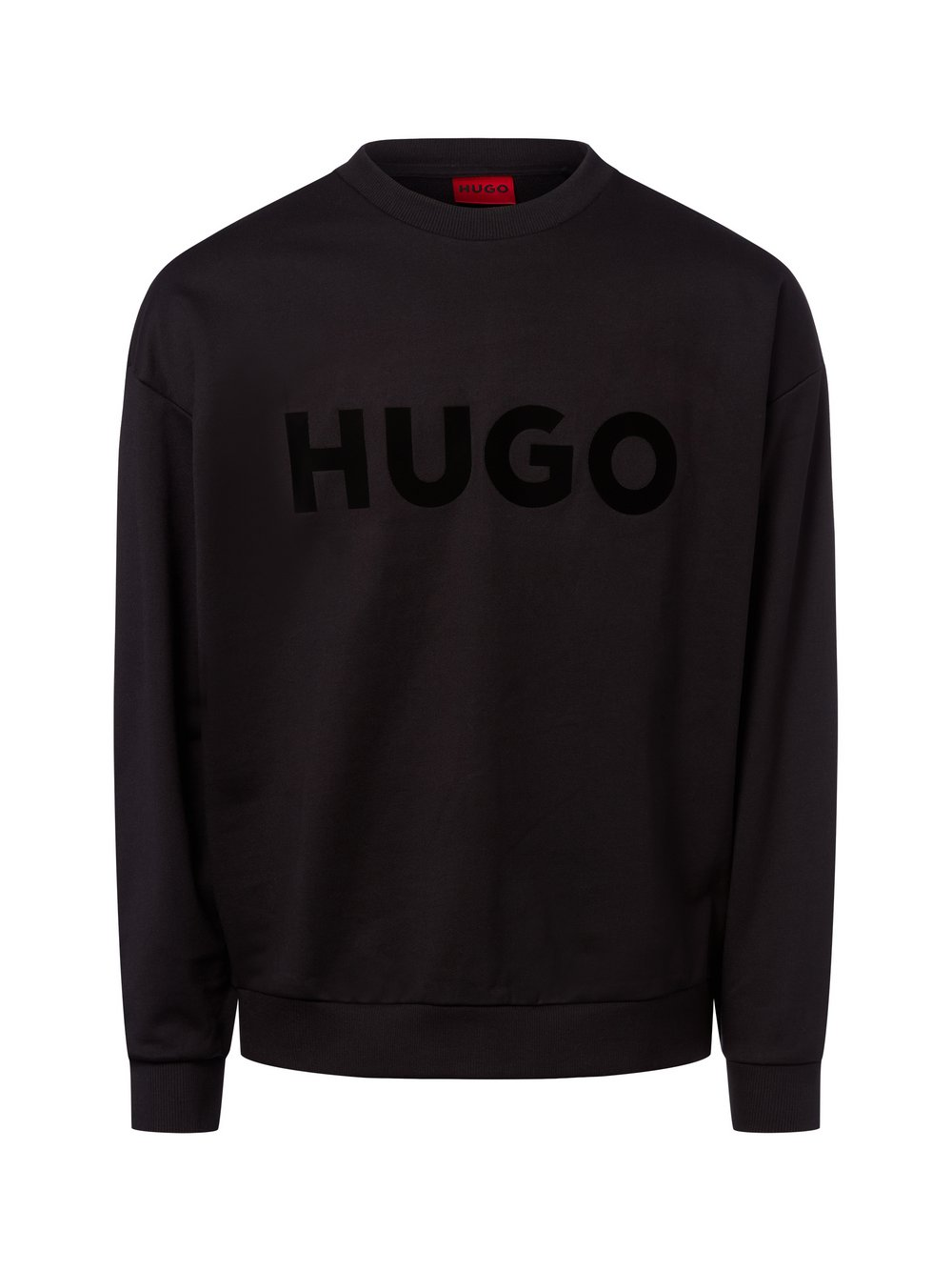 HUGO Bluza męska - Dinex Mężczyźni Bawełna czarny, L