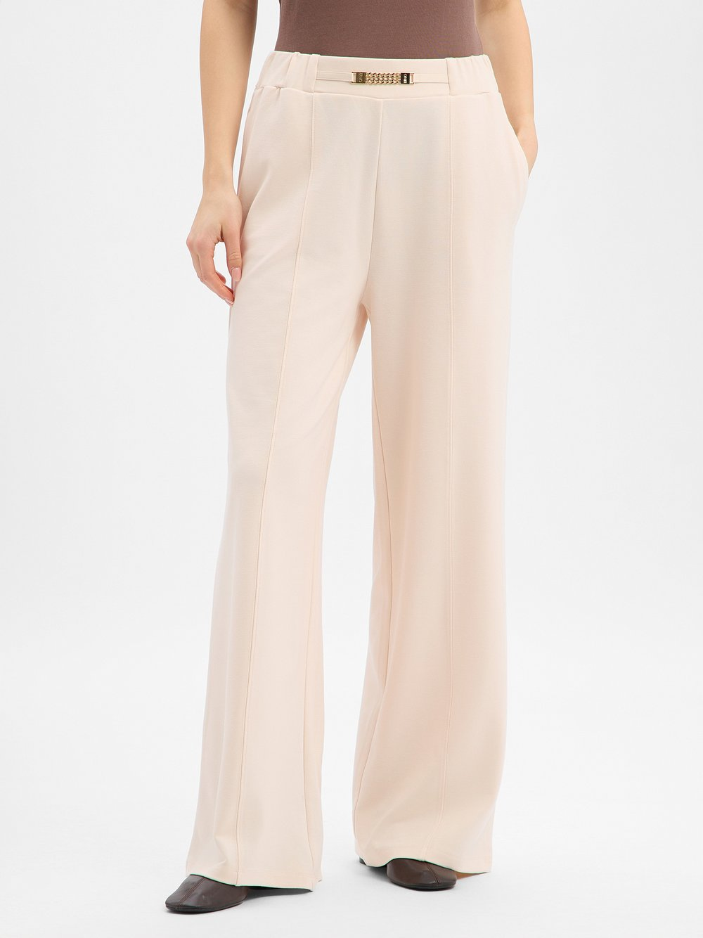 Liu Jo Collection Damskie spodnie dresowe Kobiety Materiał dresowy beżowy, M