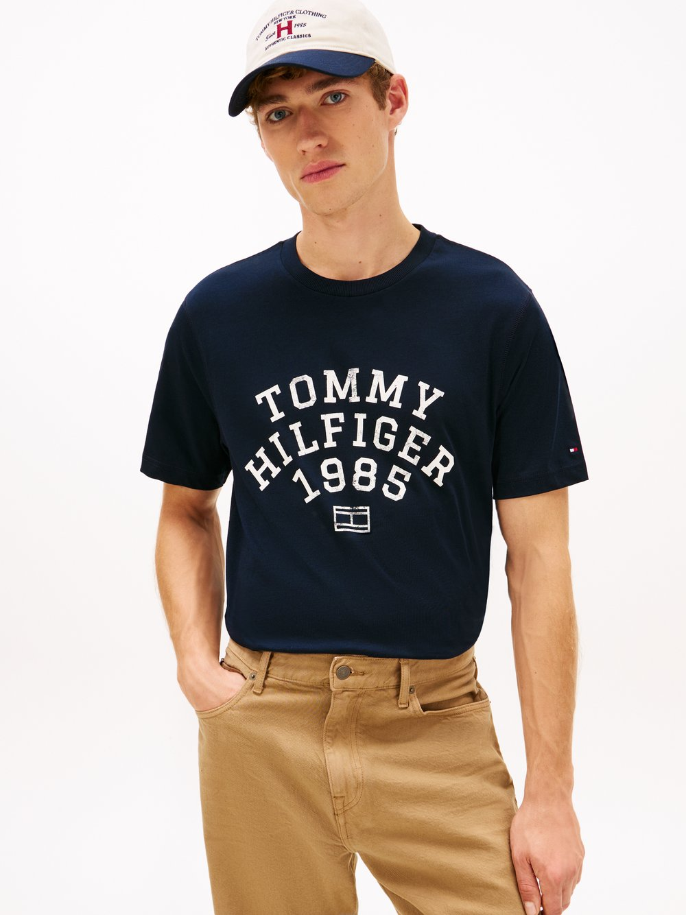 Tommy Hilfiger Koszulka męska Mężczyźni Bawełna niebieski, L