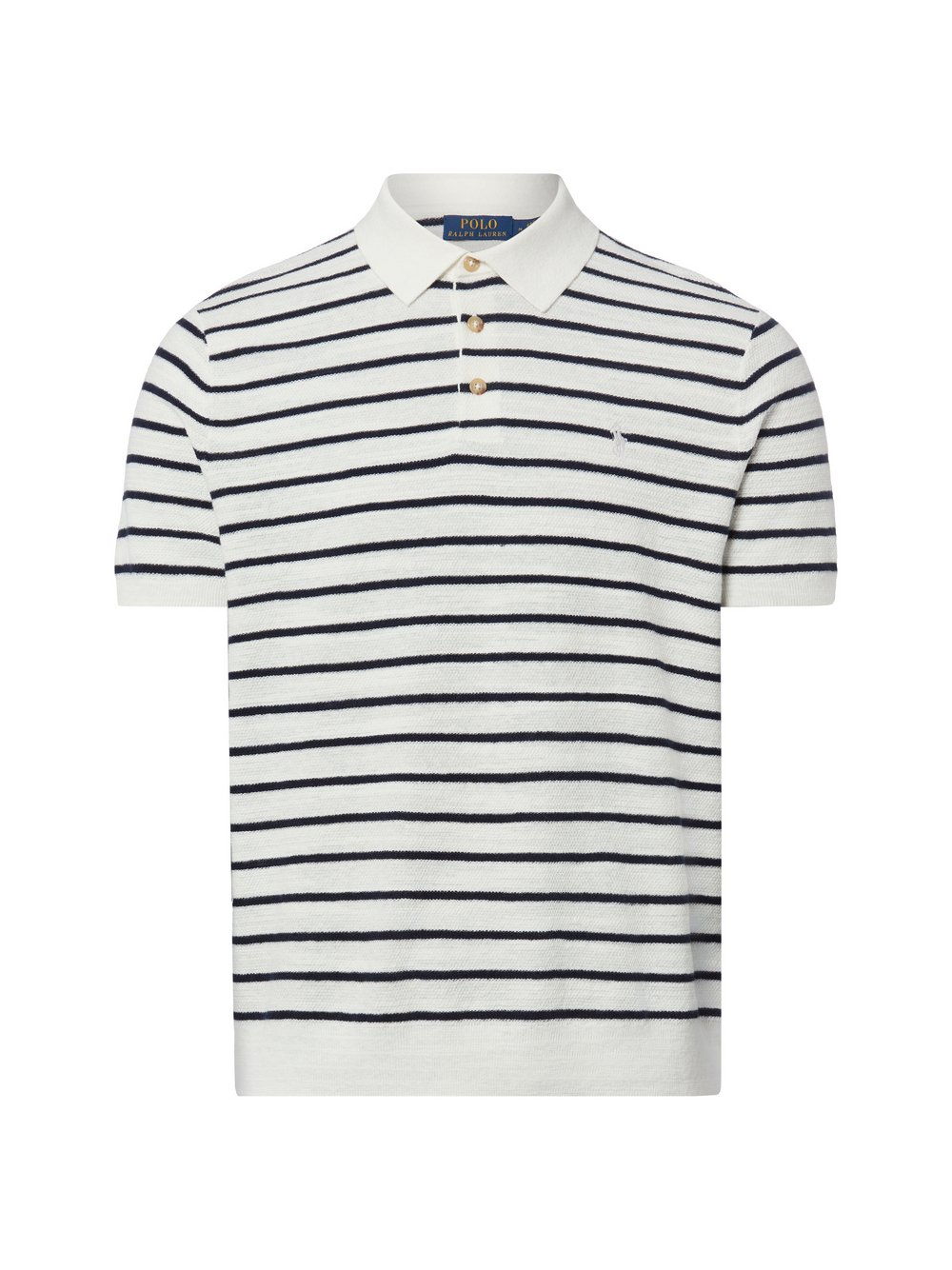 Polo Ralph Lauren Męska koszulka polo z cienkiej dzianiny Mężczyźni Bawełna biały, L