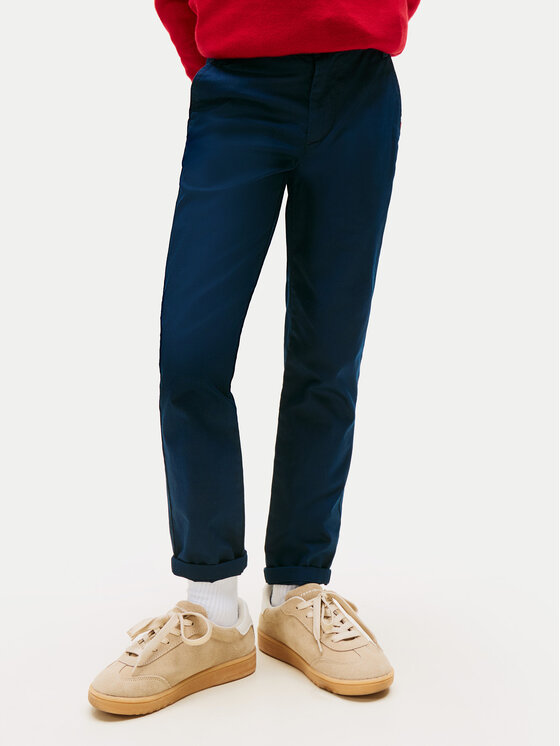 Tommy Hilfiger Chinosy 1985 KB0KB09638 D Granatowy Slim Fit