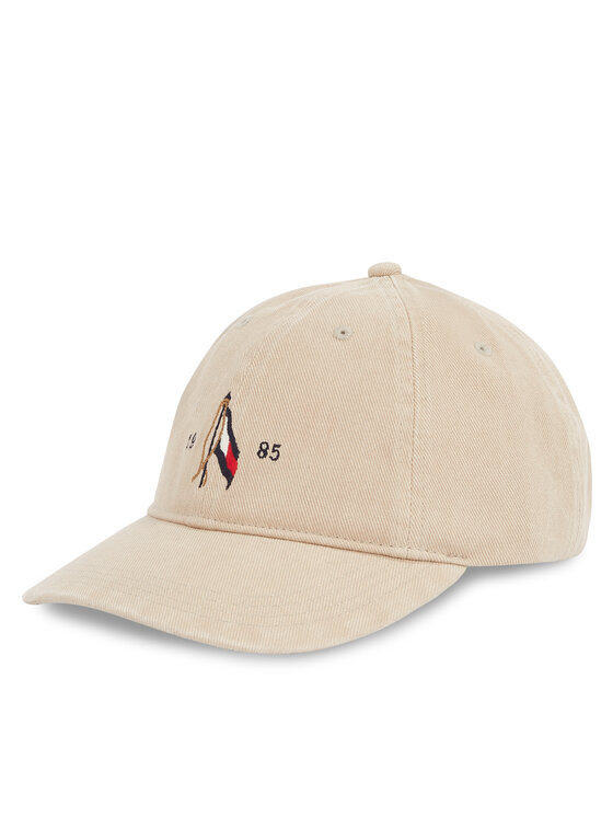 Tommy Hilfiger Czapka z daszkiem Seasonal Flag Wash 6 Panel Cap AM0AM13348 Beżowy