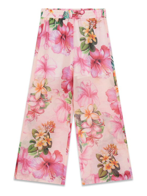 Guess Spodnie materiałowe J6GB01 WA2T0 Różowy Relaxed Fit