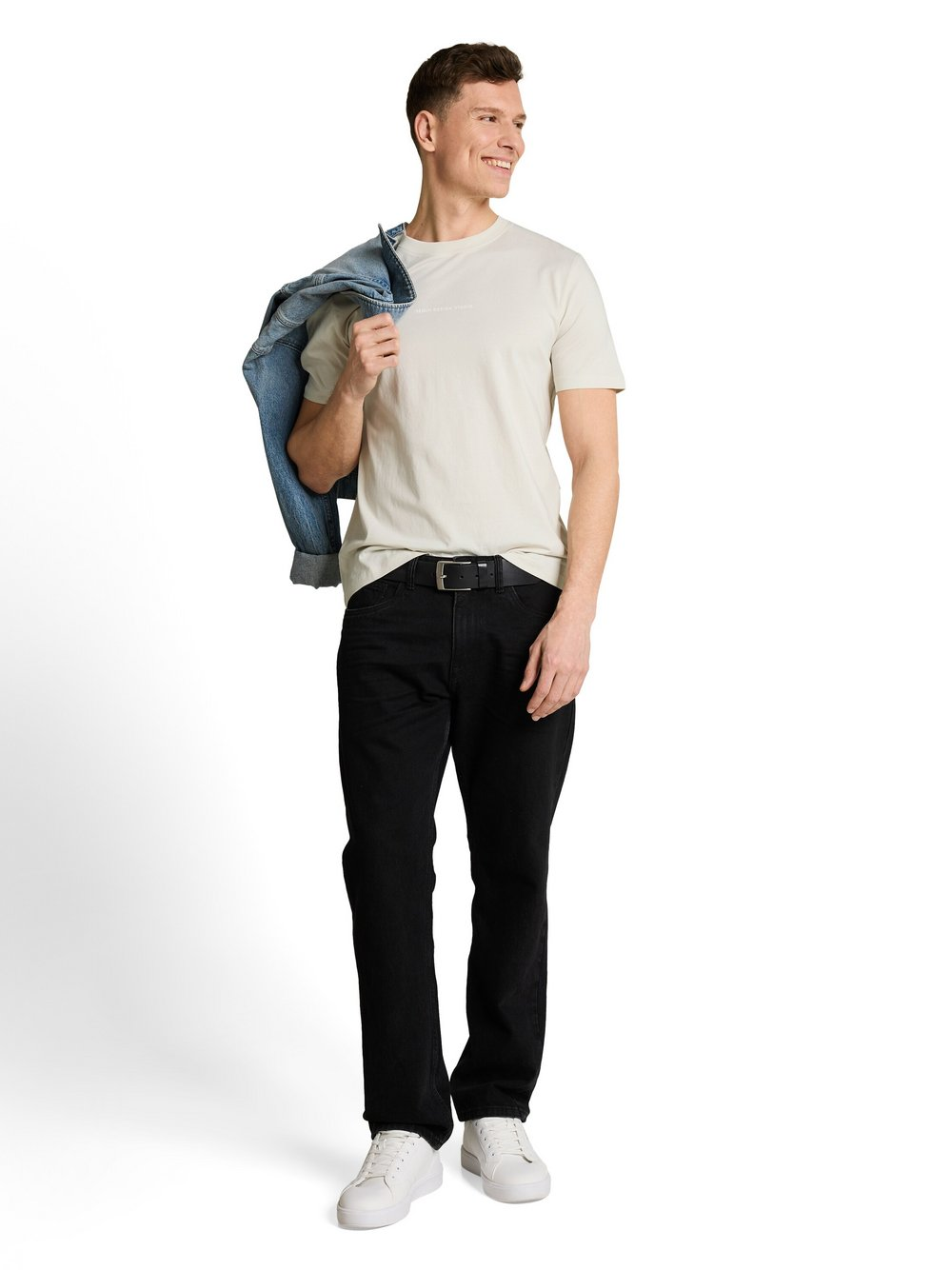 Tom Tailor Denim Koszulka męska Mężczyźni Bawełna (100%) beżowy, L