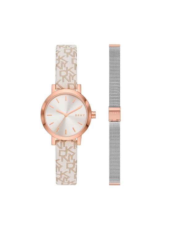 DKNY Zegarek Soho Gift Set NY6605SET Różowy
