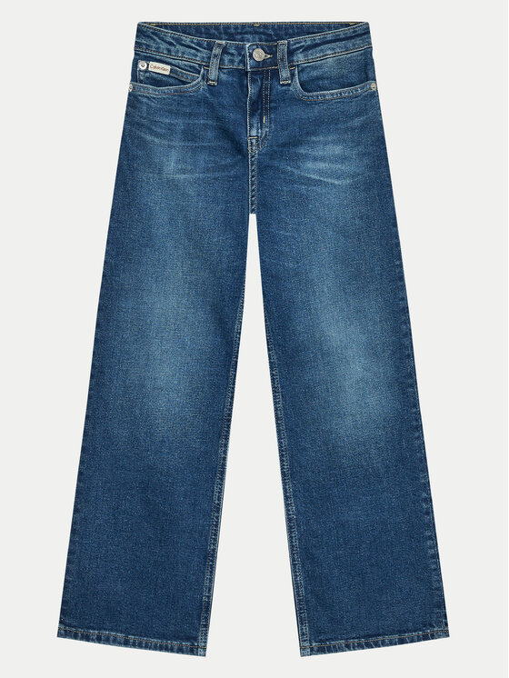 Calvin Klein Jeans Jeansy IG0IG02608 Granatowy Wide Leg