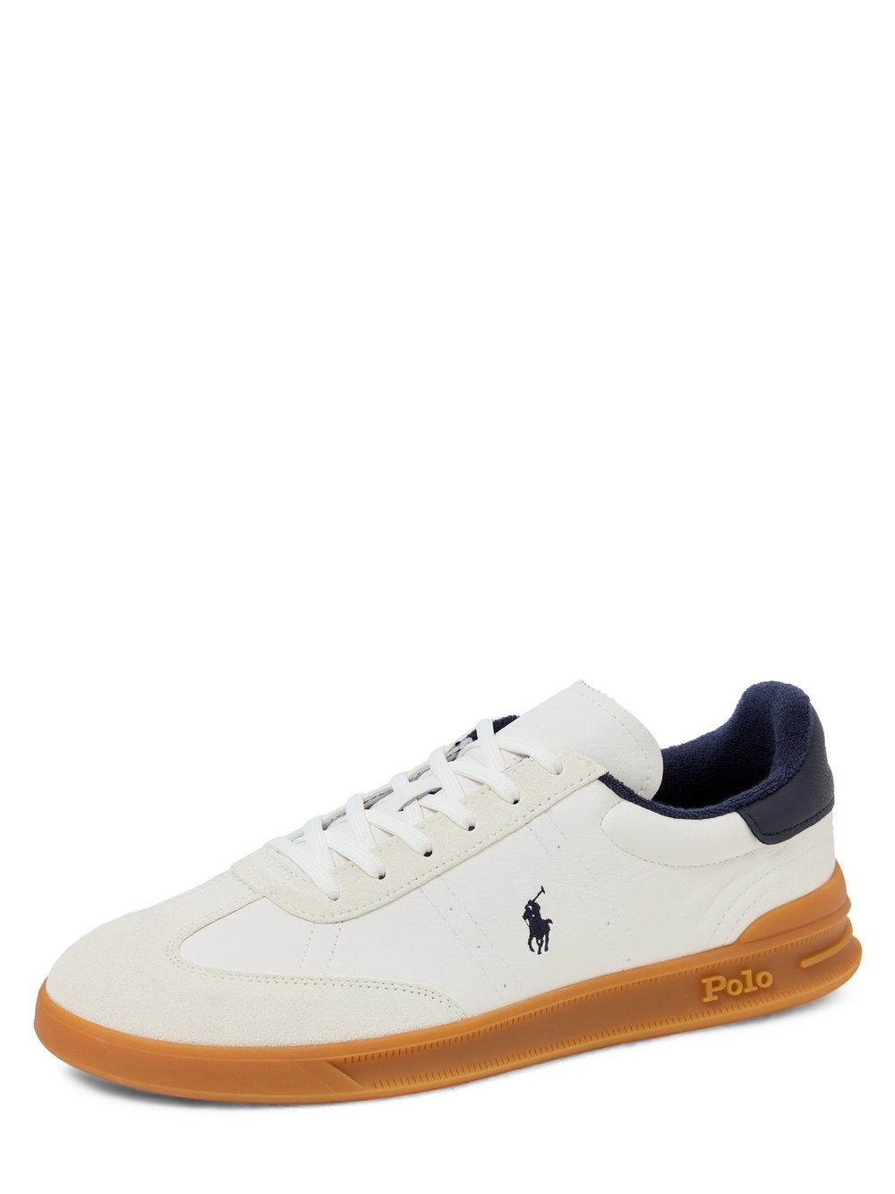 Polo Ralph Lauren Męskie skórzane buty sportowe Mężczyźni skóra biały, 42