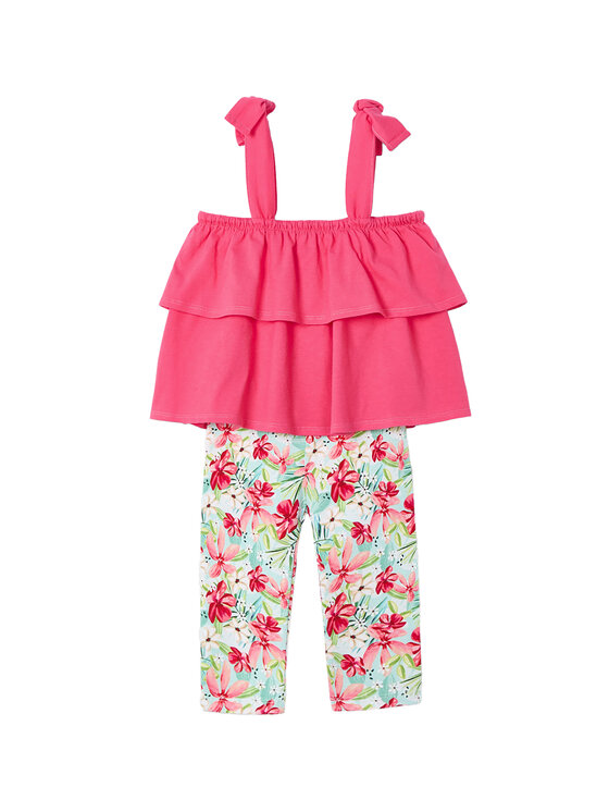 Mayoral Komplet top i legginsy 3710 Kolorowy Regular Fit