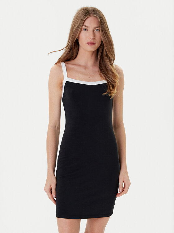 Eleh Sukienka letnia ESS250115 Czarny Slim Fit