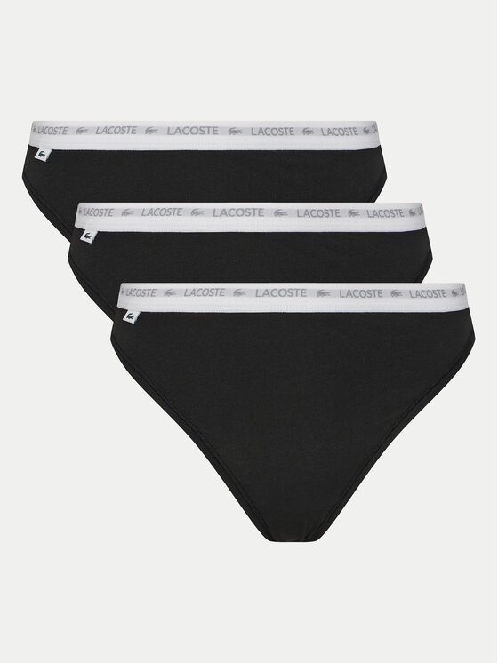 Lacoste Komplet stringów 8F1341 Czarny