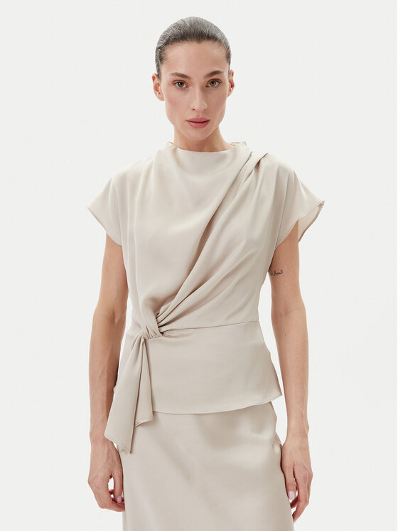 Bruuns Bazaar Bluzka Acacia BBW4427 Beżowy Regular Fit