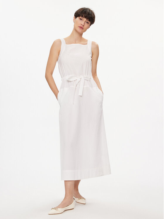 Max Mara Leisure Sukienka letnia Panfilo 2416221068 Biały Regular Fit