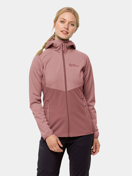 Jack Wolfskin Kurtka softshell Go Hike Softshell 1306862 Bordowy Regular Fit