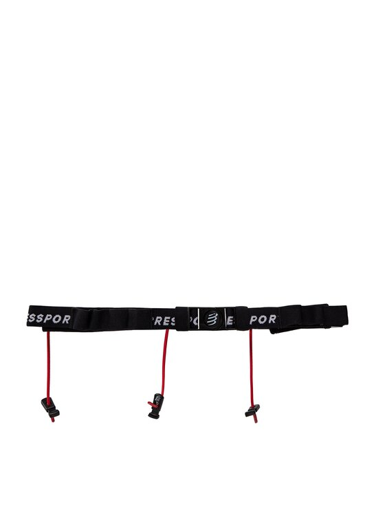Compressport Pas sportowy Race Number Belt CU00013B Czarny miniaturka