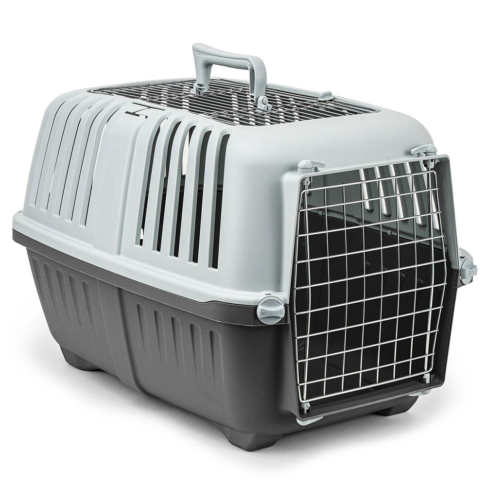 Lionto plastikowy transporter z metalowymi drzwiczkami - Szer. 35,5 x gł. 58,5 x wys. 40 cm