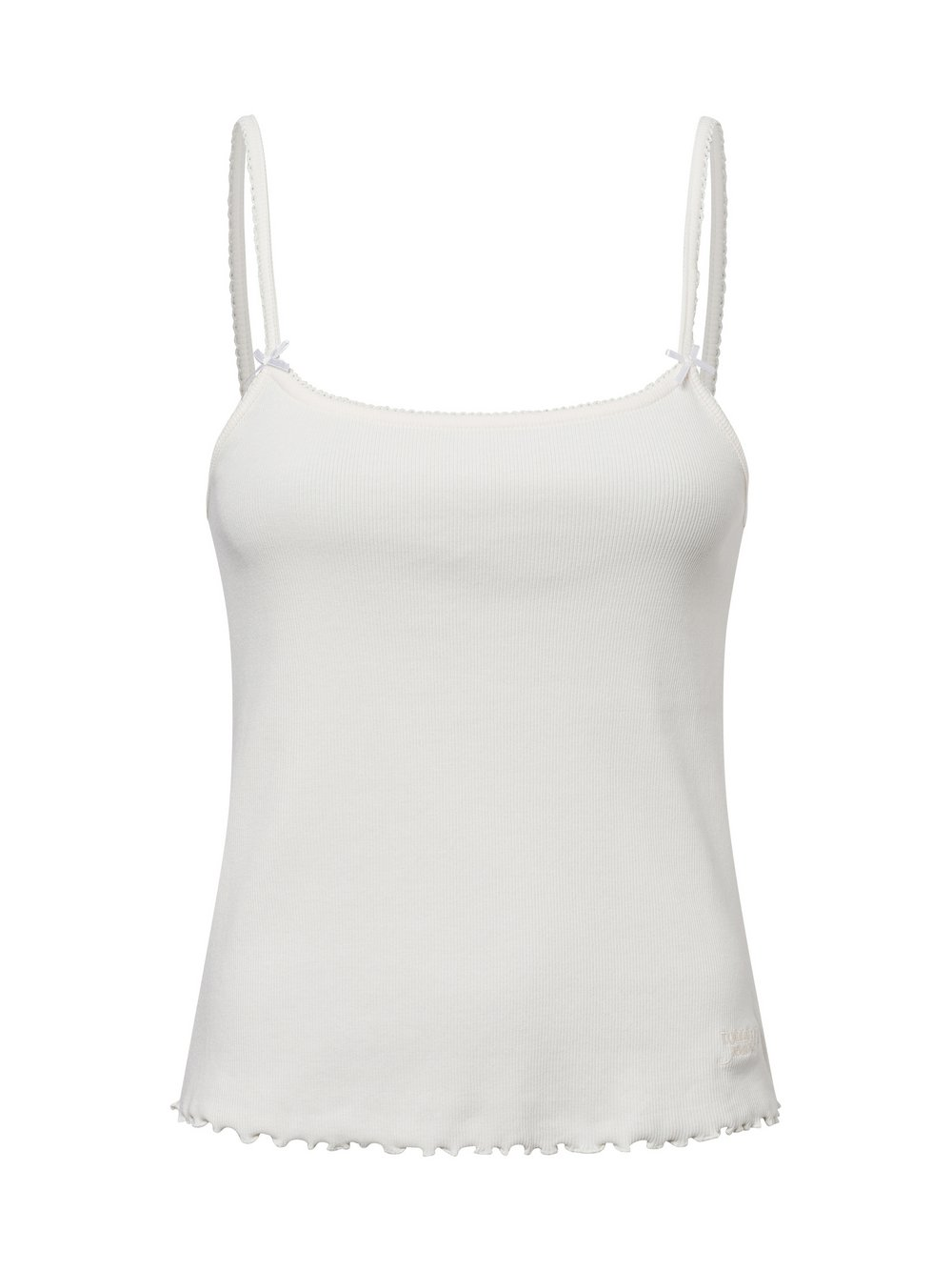 Tommy Jeans Damski top na ramiączkach Kobiety Bawełna biały, M