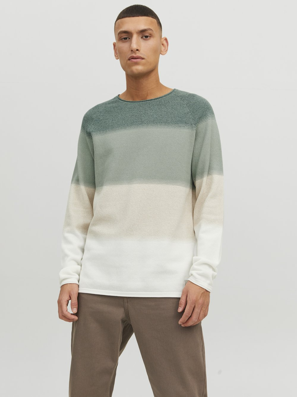 Jack & Jones Sweter męski Mężczyźni Bawełna zielony, XXL