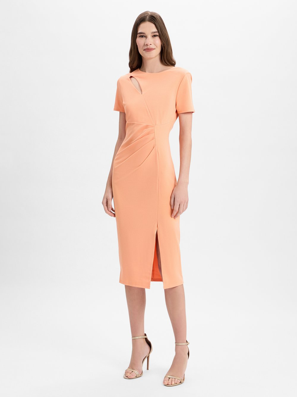 Lipsy Sukienka damska shift Kobiety pomarańczowy jednolity, 38