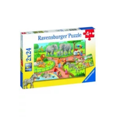 Puzzle 2x24 el. Dzień w zoo