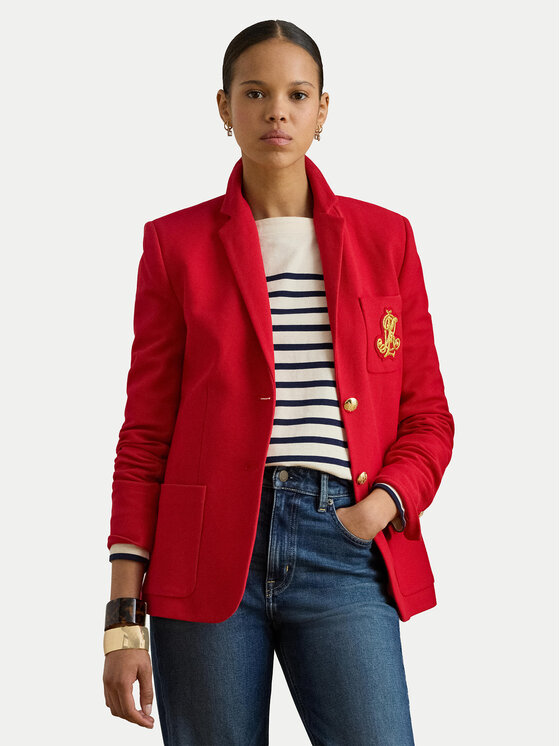 LAUREN RALPH LAUREN Marynarka 200797305030 Czerwony Slim Fit