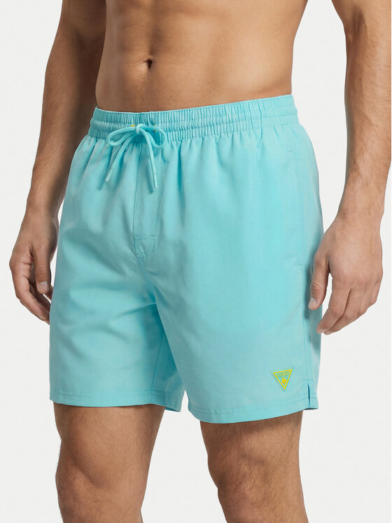 Guess Szorty kąpielowe F6GT24 WG282 MEDIUM Niebieski Regular Fit