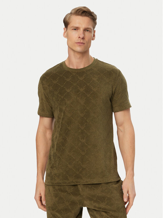 Emporio Armani T-Shirt EM000692 AF20449 F7014 Zielony Regular Fit
