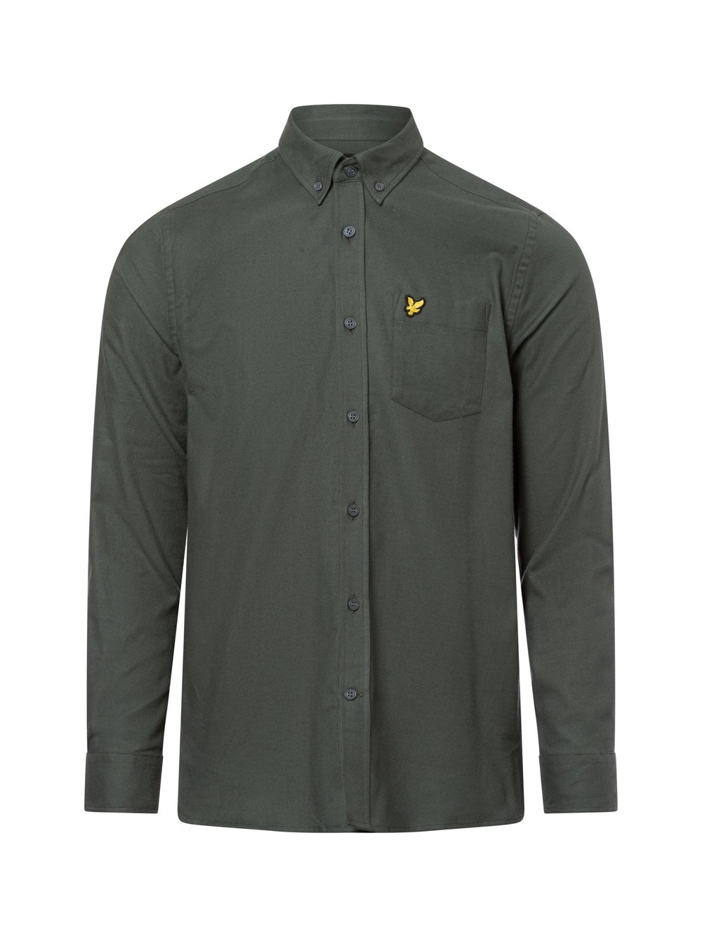 Lyle & Scott Męska koszula casual Mężczyźni Regular Fit Bawełna zielony, S