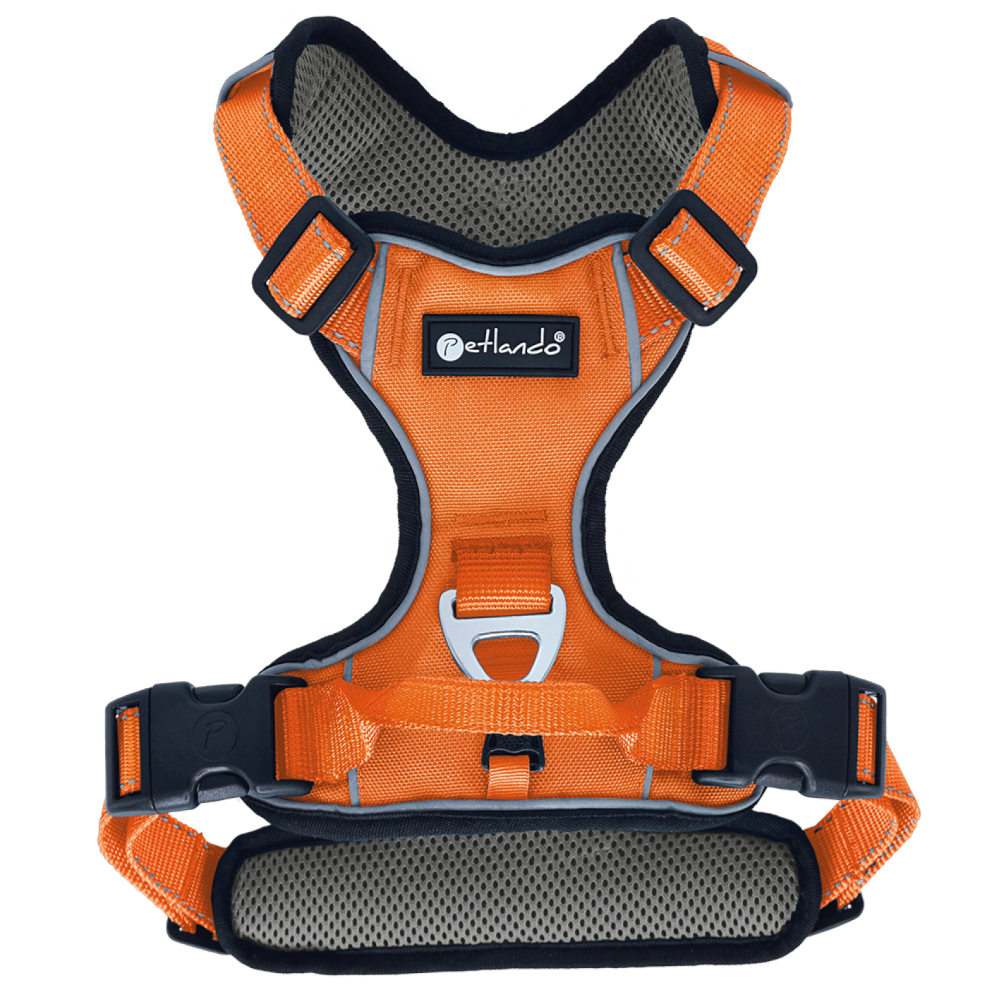 Petlando Outdoor szelki dla psa, pomarańczowe - Rozmiar S: 46 - 56 cm obwodu klatki piersiowej