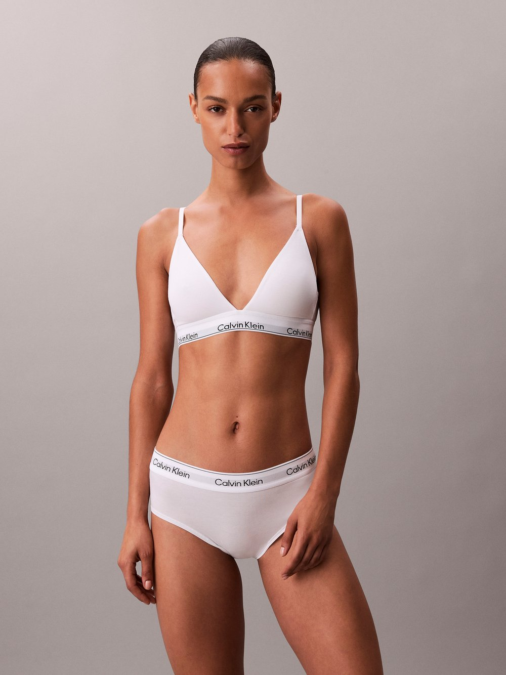 Calvin Klein Biustonosz damski - usztywniany Kobiety Bawełna biały, S