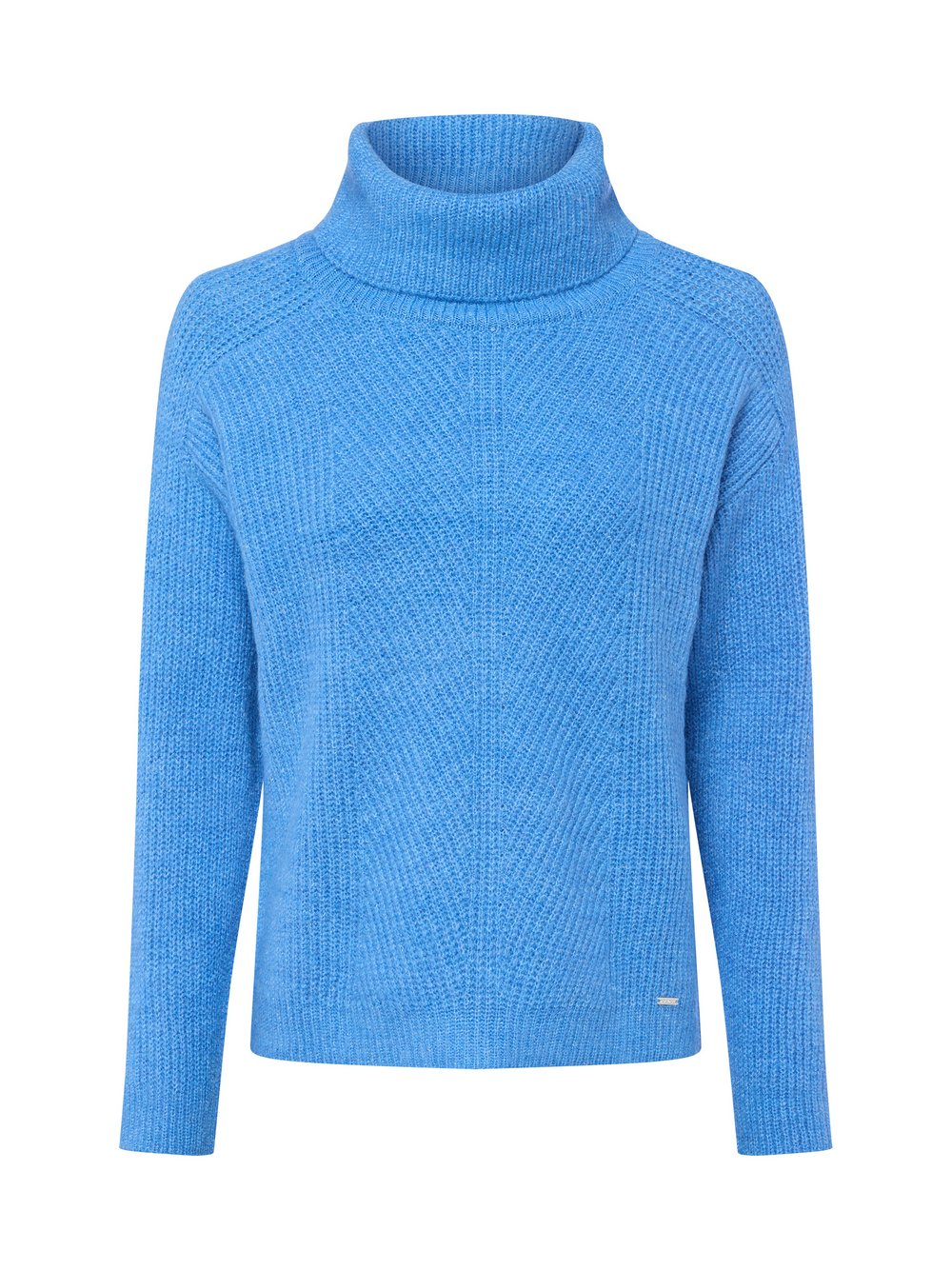More & More Damski sweter z golfem Kobiety Sztuczne włókno niebieski, 46