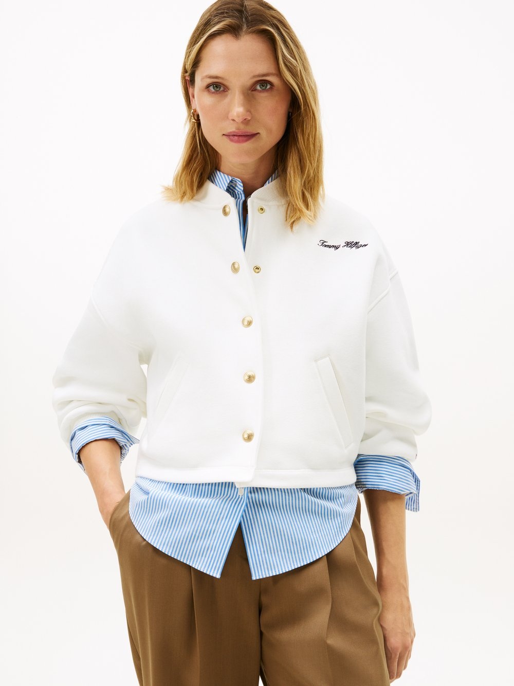 Tommy Hilfiger Damska kurtka dresowa Kobiety biały, L