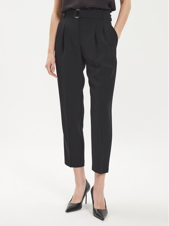 Boss Spodnie materiałowe Tapiah 50490037 Czarny Regular Fit