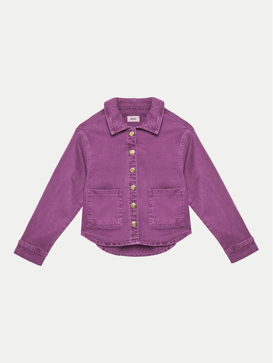 Kids ONLY Kurtka jeansowa Jasje 15339604 Fioletowy Regular Fit