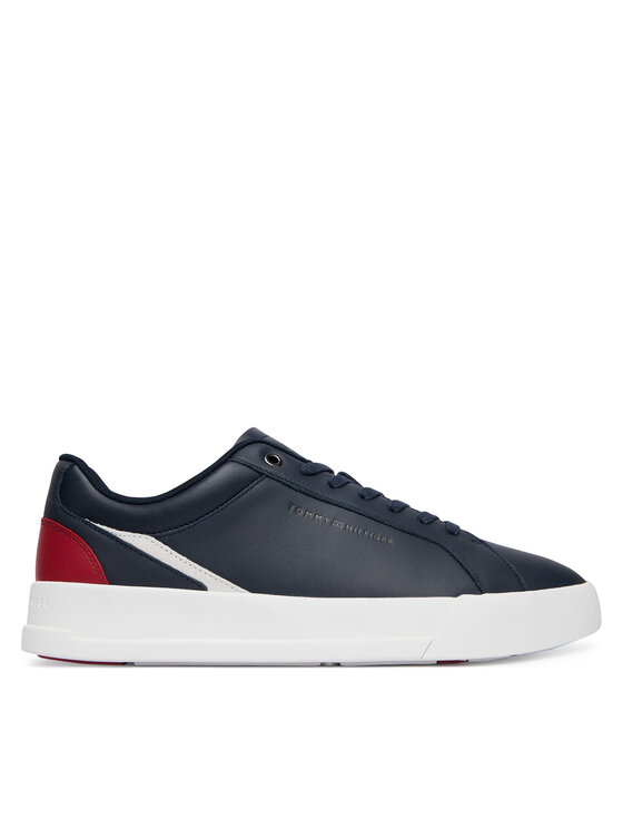 Tommy Hilfiger Sneakersy Th Court Premium FM0FM05879 Granatowy