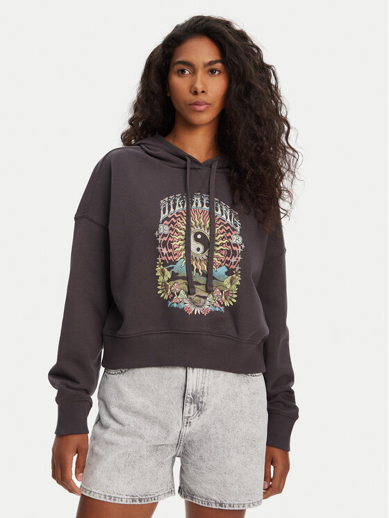 Billabong Bluza All Time EBJFT00146 Czarny Boxy Fit