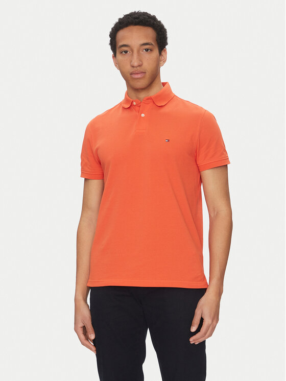 Tommy Hilfiger Polo 1985 MW0MW17770 Pomarańczowy Regular Fit