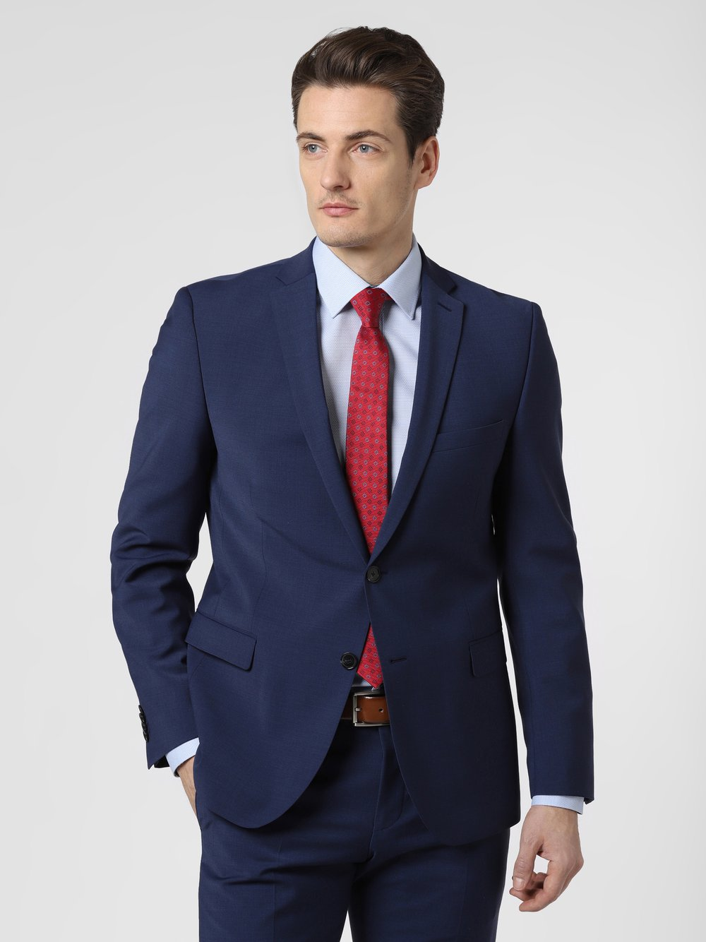 Finshley & Harding Męska marynarka od garnituru modułowego Mężczyźni Modern Fit niebieski, 110