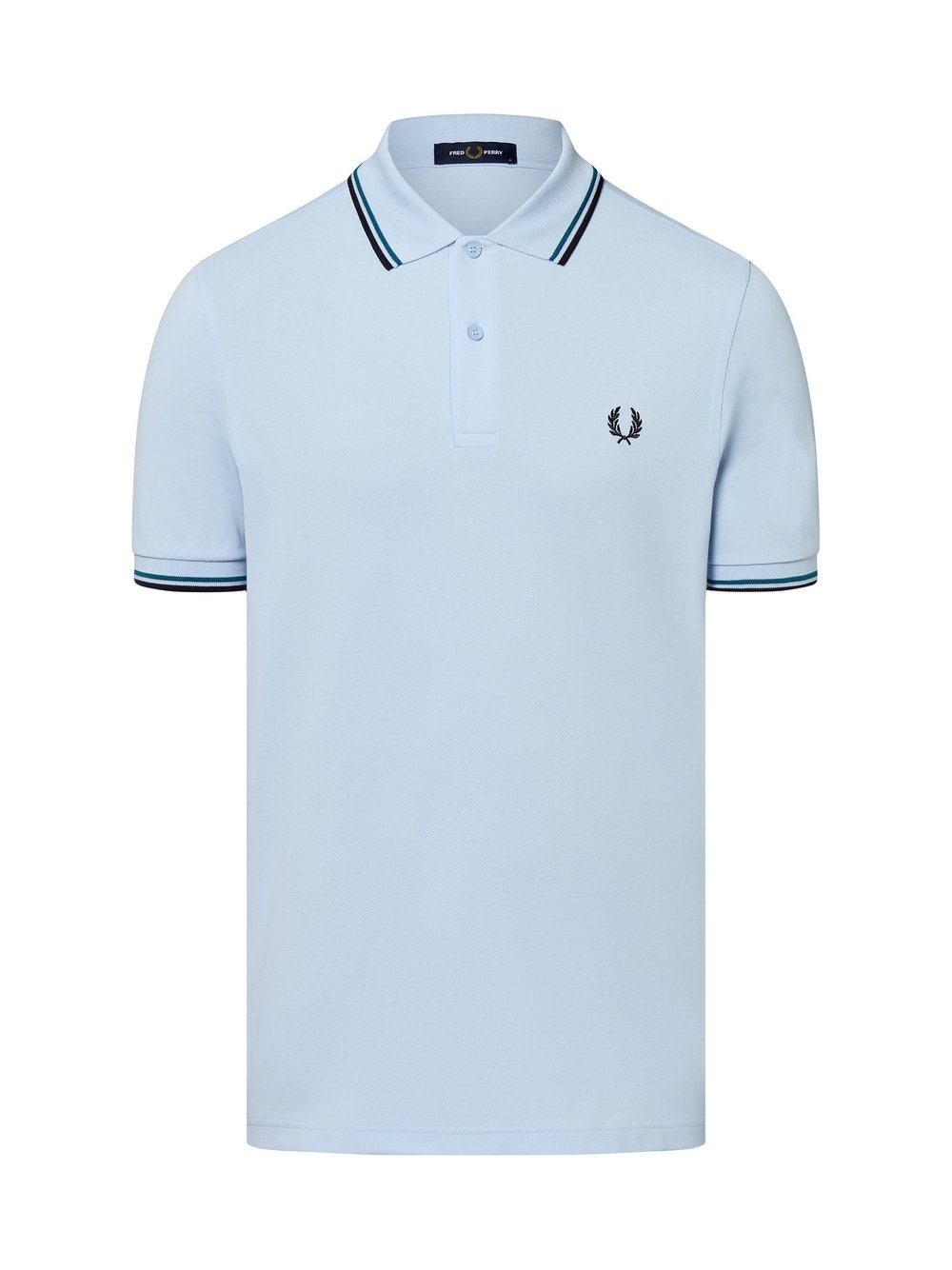 Fred Perry Męska koszulka polo Mężczyźni Bawełna niebieski jednolity, M