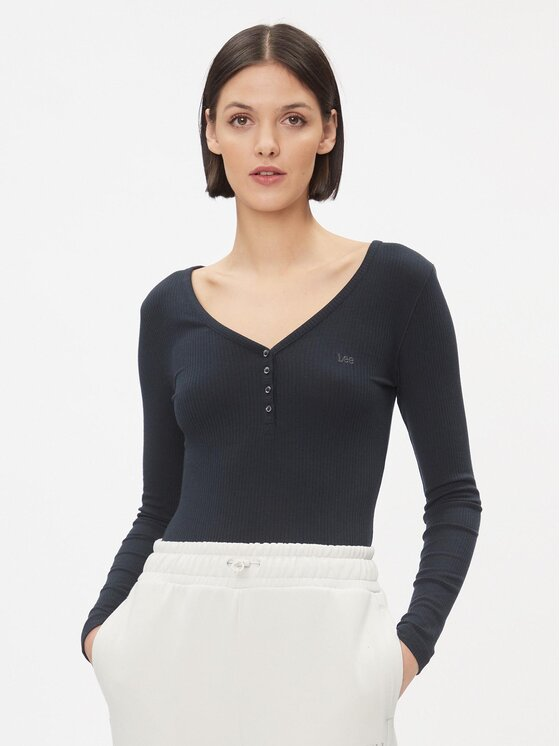 Lee Bluzka 112341572 Czarny Slim Fit