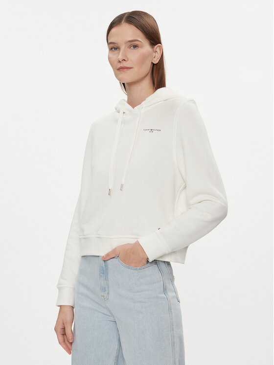 Tommy Hilfiger Bluza 1985 WW0WW40274 Écru Relaxed Fit