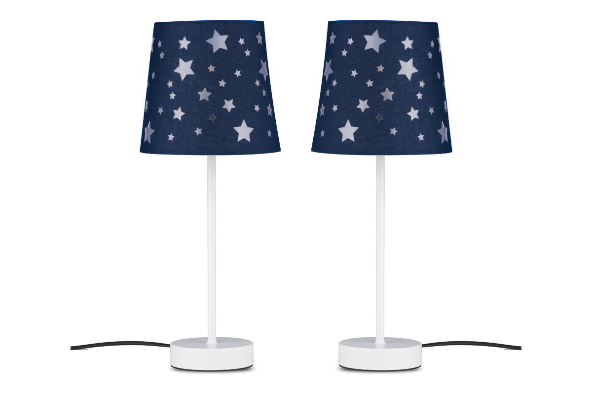 Lampa dla chłopca w gwiazdki granatowa do pokoju dziecięcego 2szt. TATI