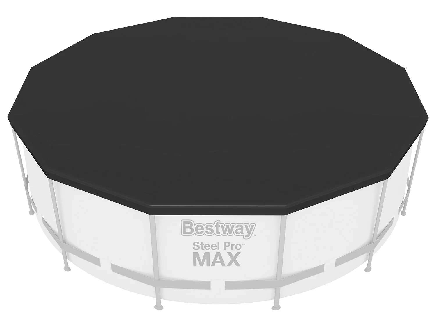Bestway Plandeka PVC, czarna, do okrągłych basenów (Ø 370 cm)