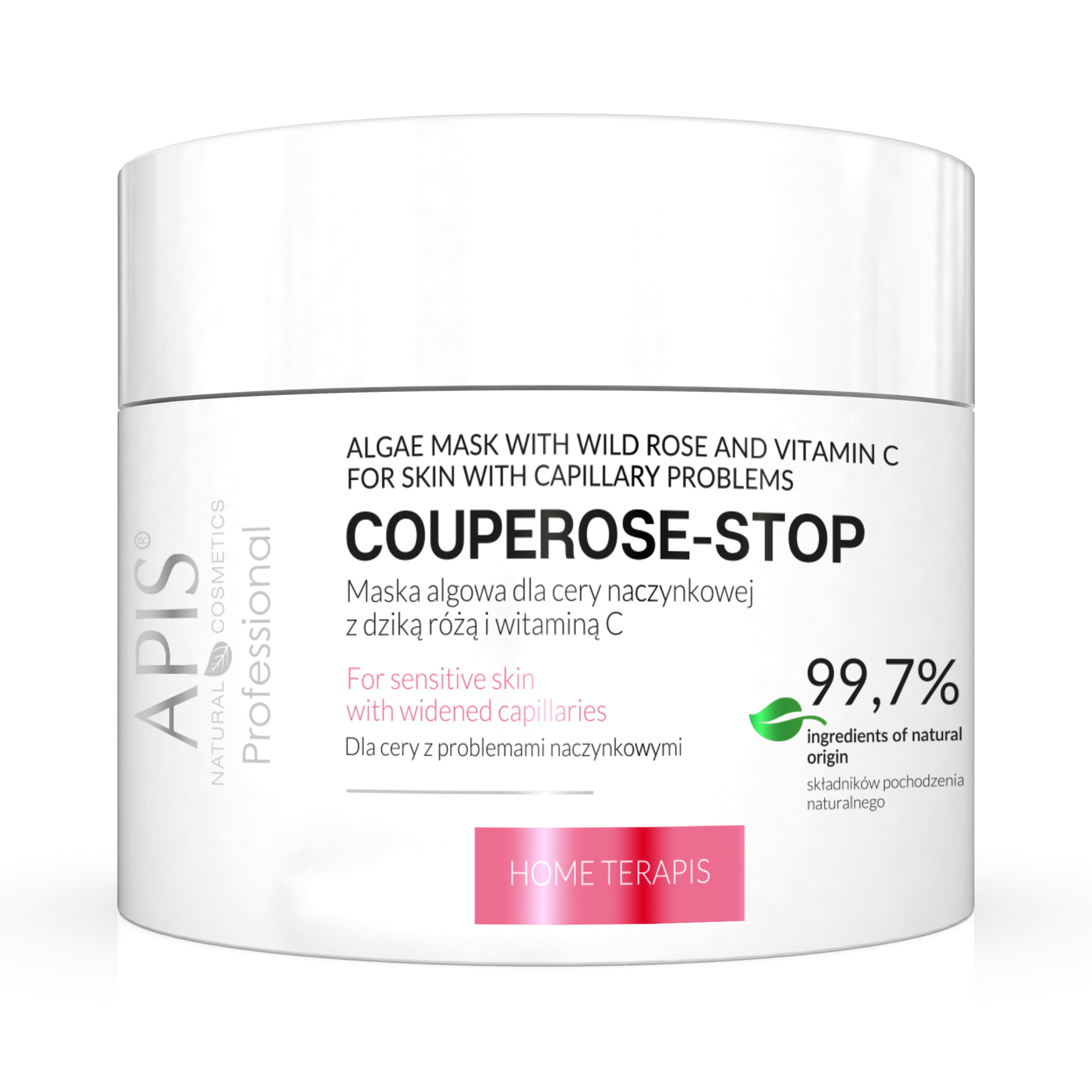 Apis Couperose-Stop maska algowa dla cery naczynkowej z dziką różą i witaminą C 100 g